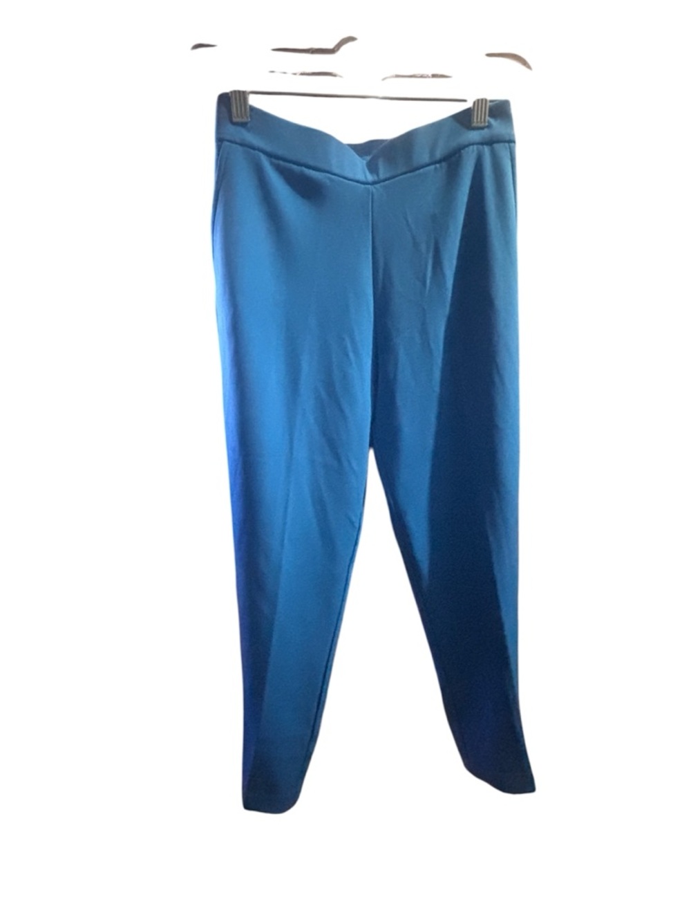Susan Graver  Teal-Blue Slim Ponte Pants